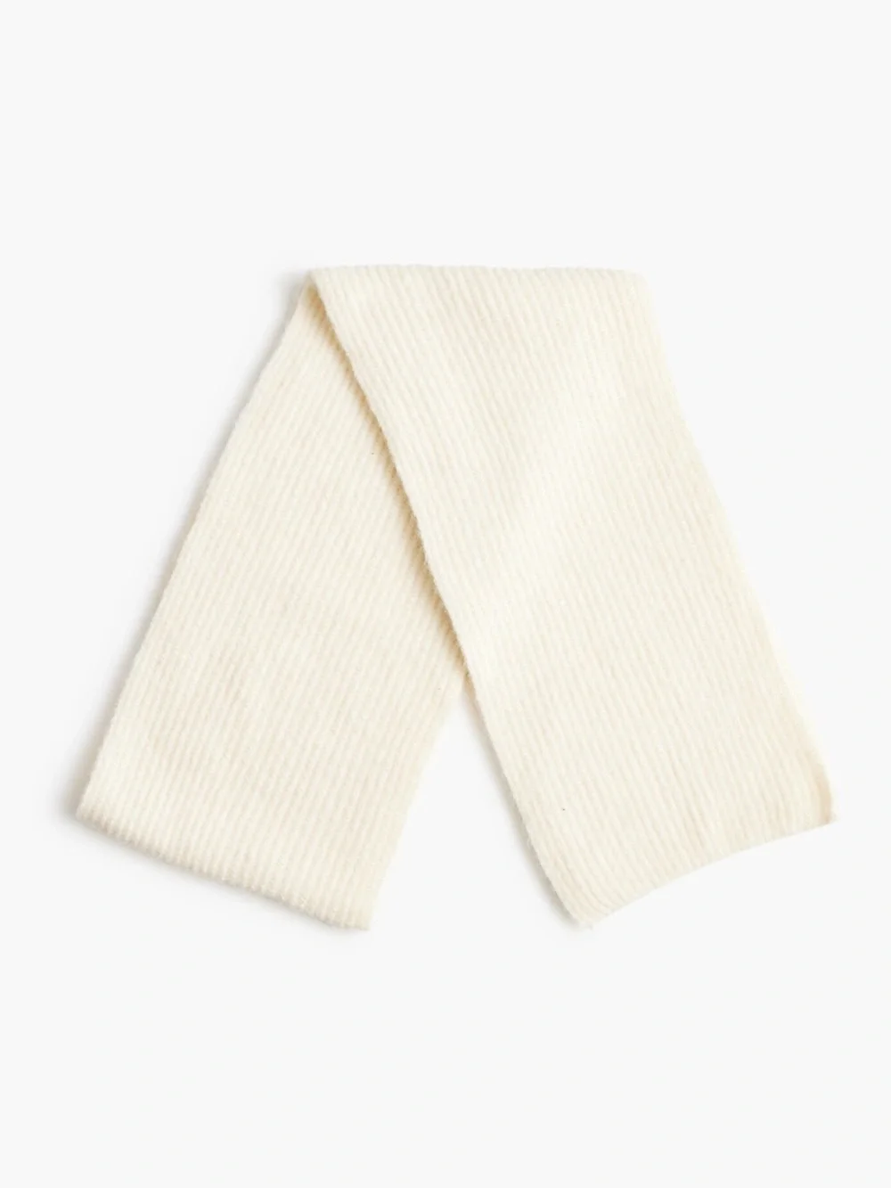 JCREW Ribbed Ivory scarf